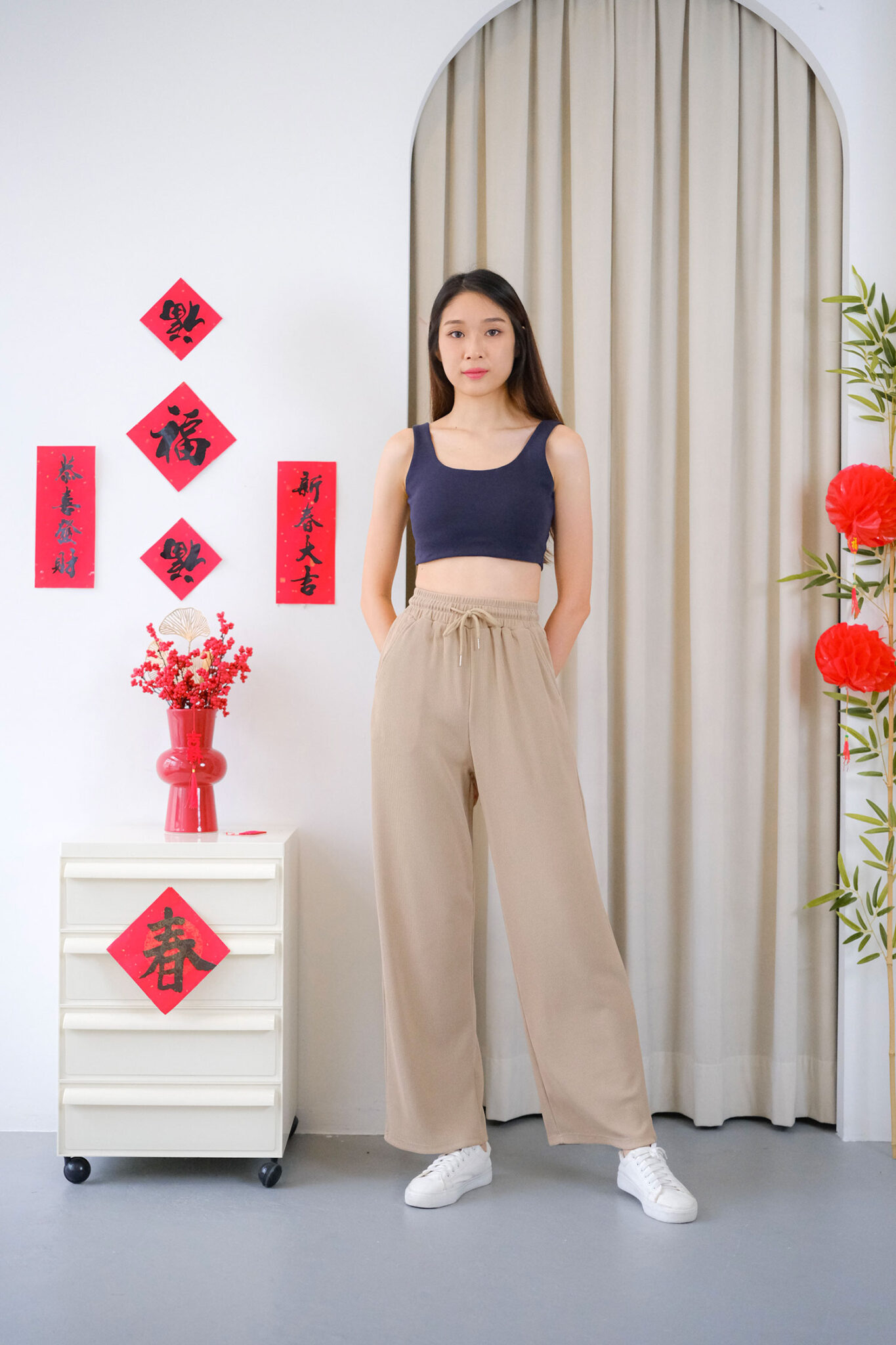 Padded Strap Cropped Top