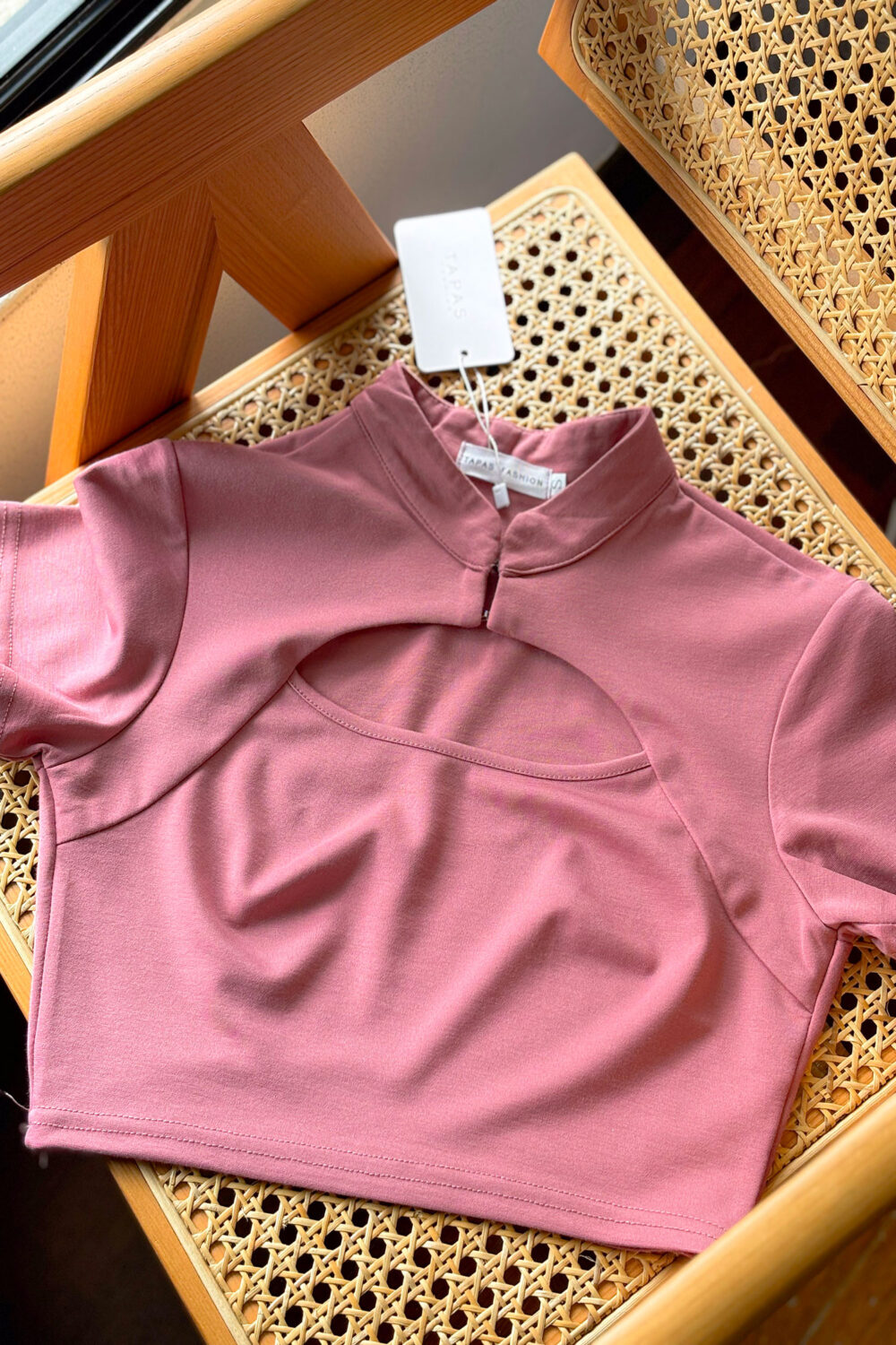 Mandarin Collar Crop Top - Image 11