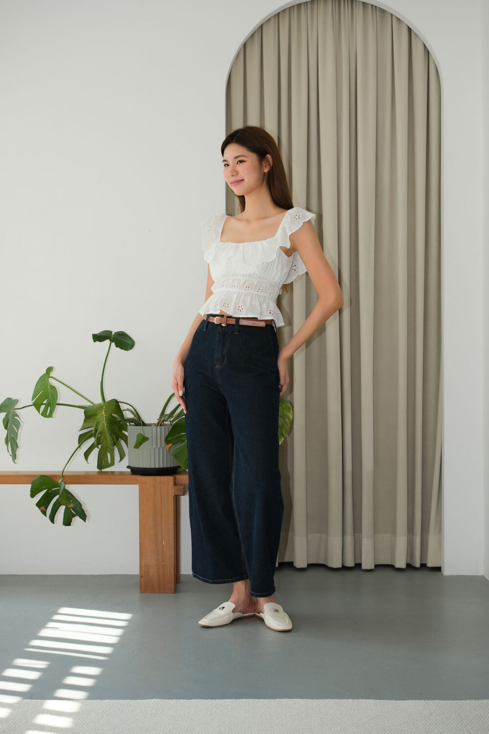 Denim Culottes Pants - Image 8