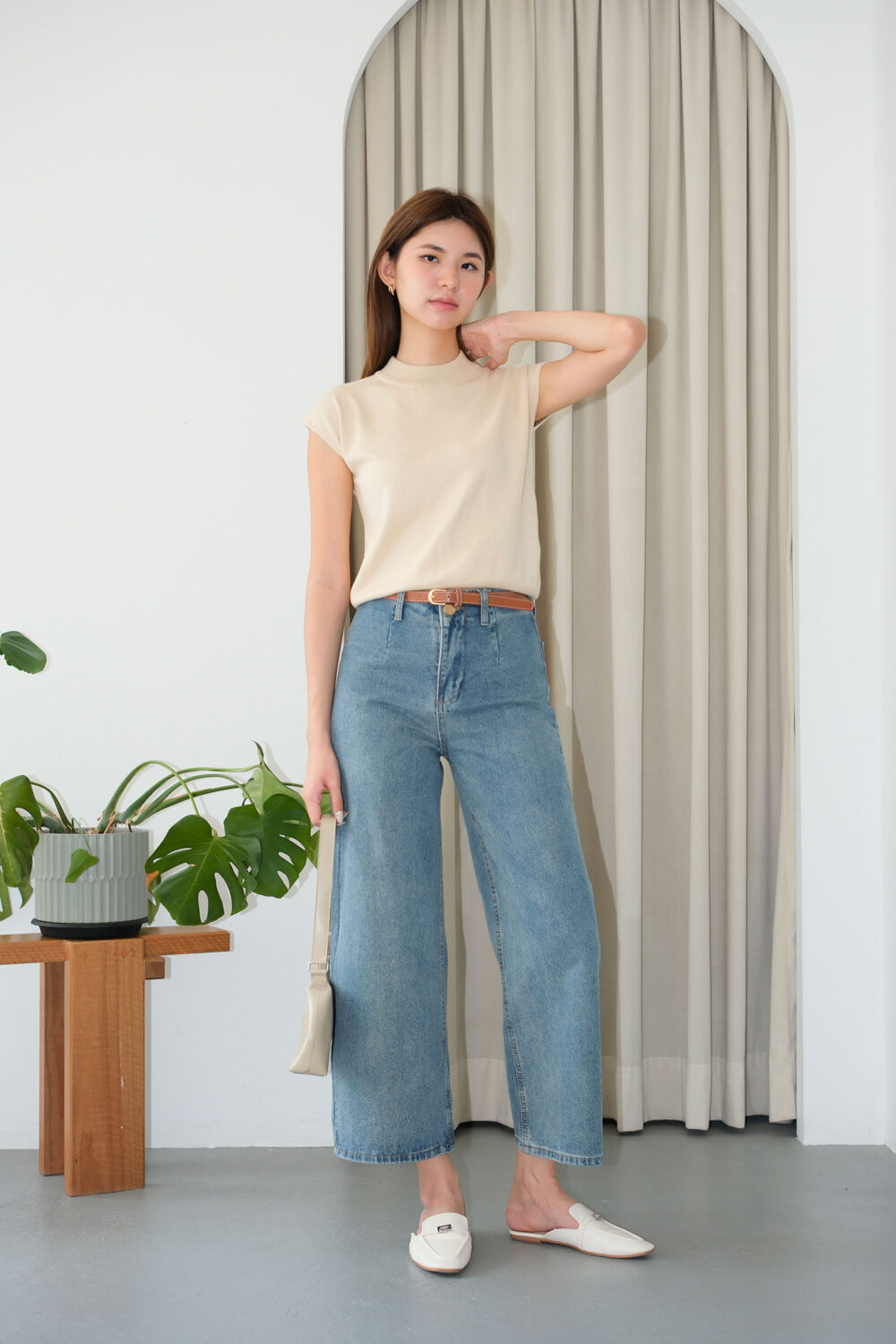 Denim Culottes Pants - Image 4
