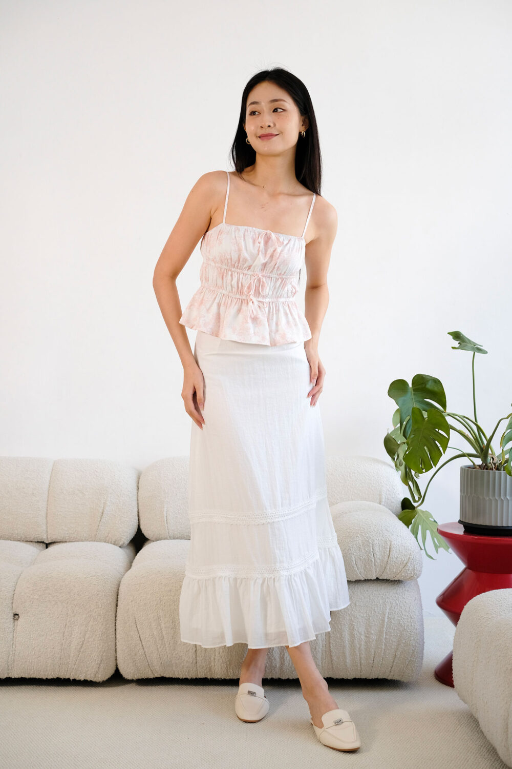 Floral Elastic Band Top - Image 3