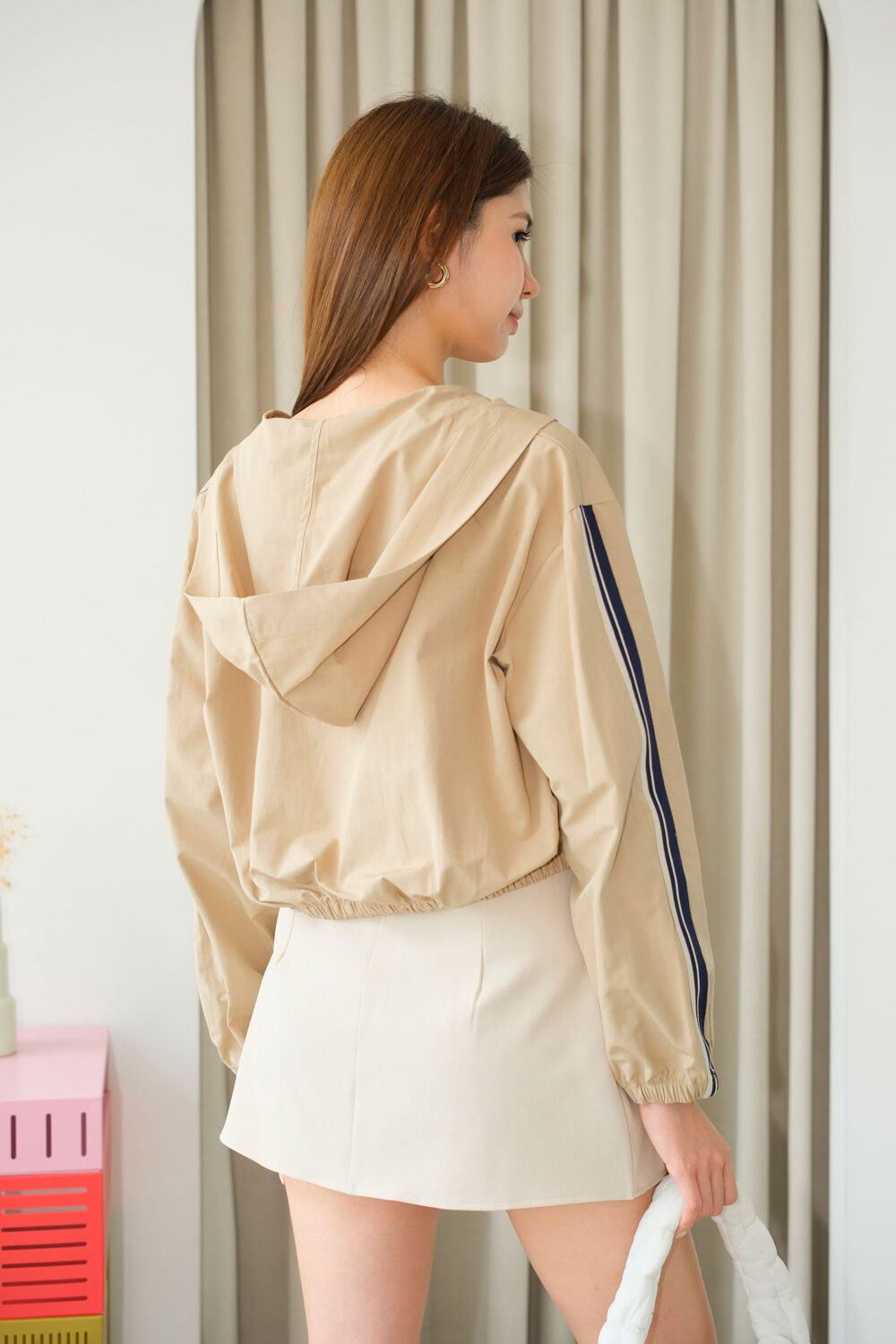 Side Striped Hooded Jacket - Image 6