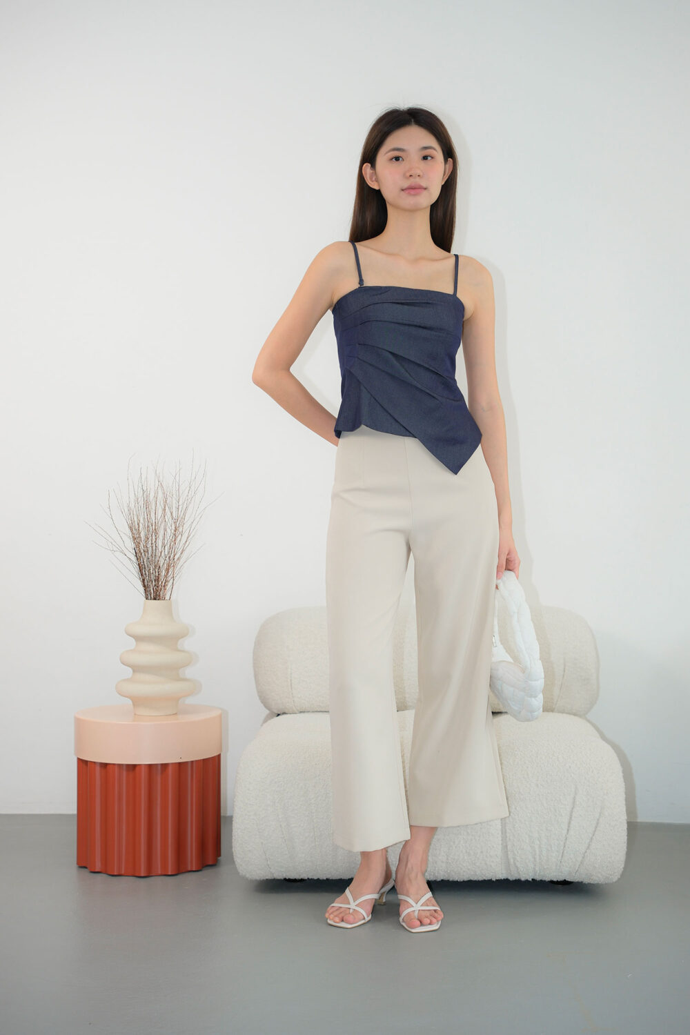Denim Effect Strap Top - Image 3