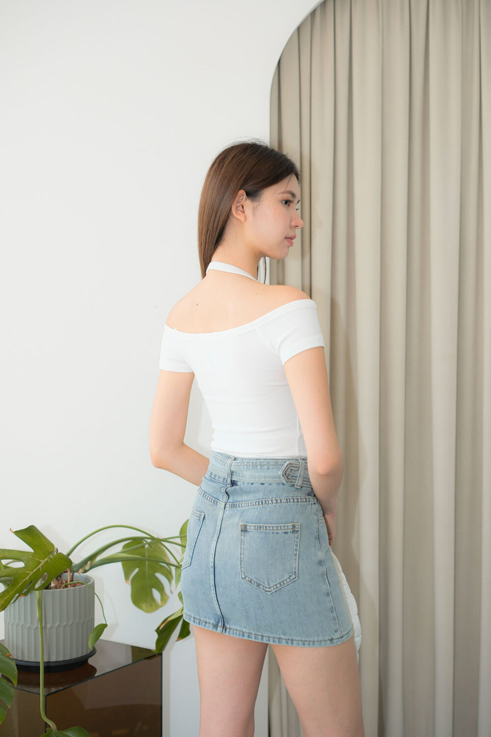 Denim Mini Skirt - Image 9