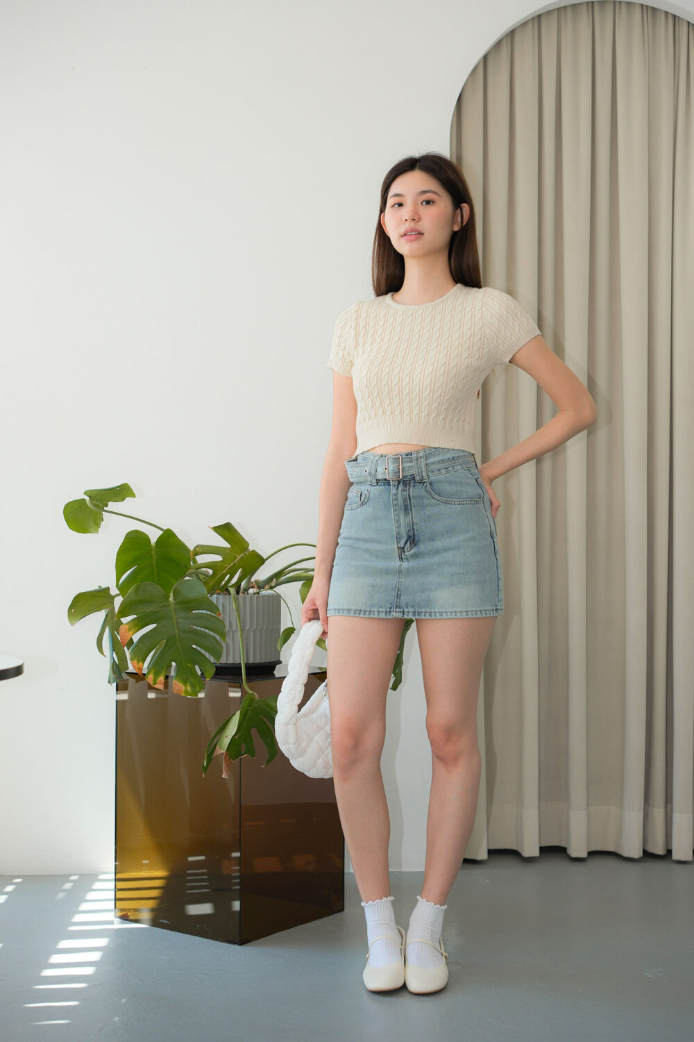 Denim Mini Skirt - Image 8