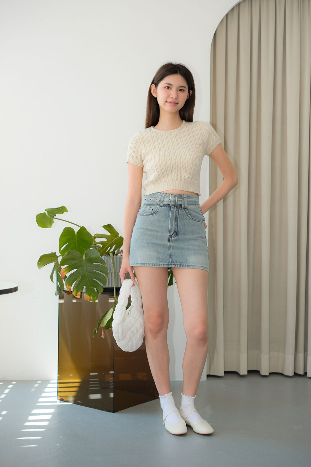 Denim Mini Skirt - Image 7