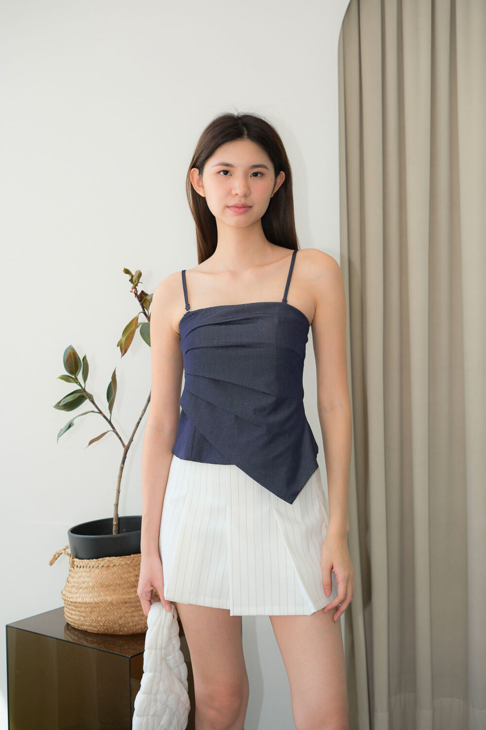 Denim Effect Strap Top - Image 6
