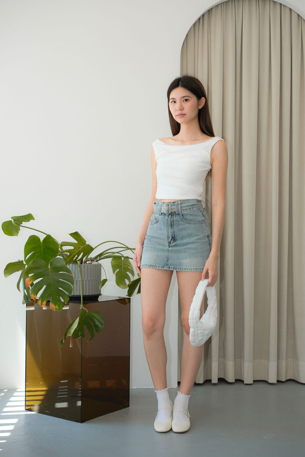 Denim Mini Skirt - Image 2
