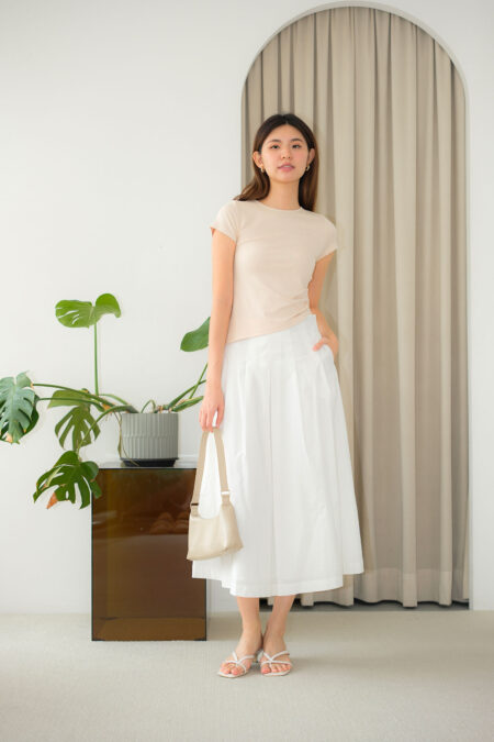 Pleated Midi Skirt