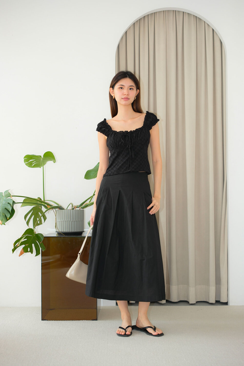 Pleated Midi Skirt - Image 5