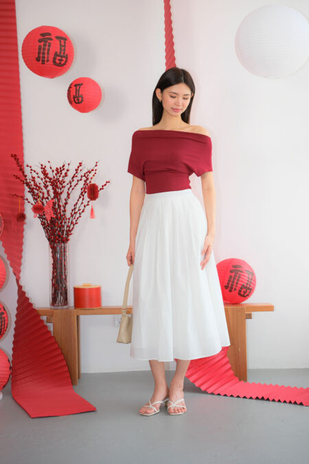 Pleated Midi Skirt