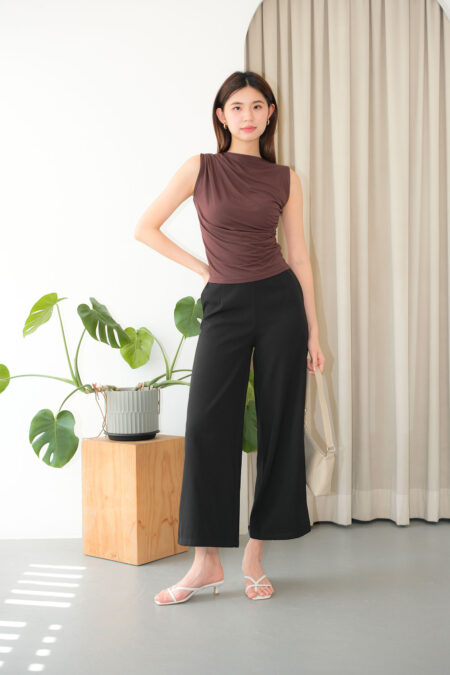 Gathered High Neck Top