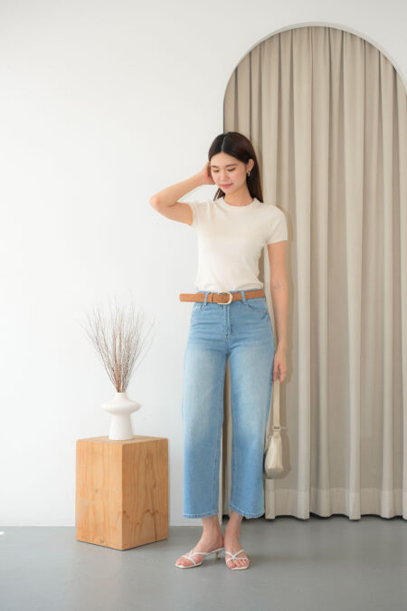 Knit Ribbed T-Shirt