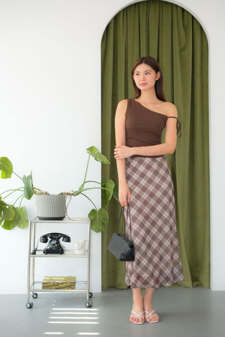 Checkered Midi Skirt