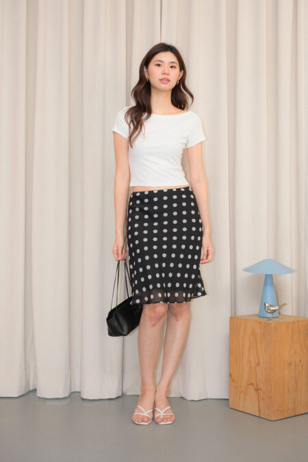 Big Polkadot Midi Skirt
