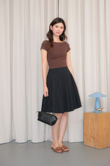 Pleated Midi Skirt